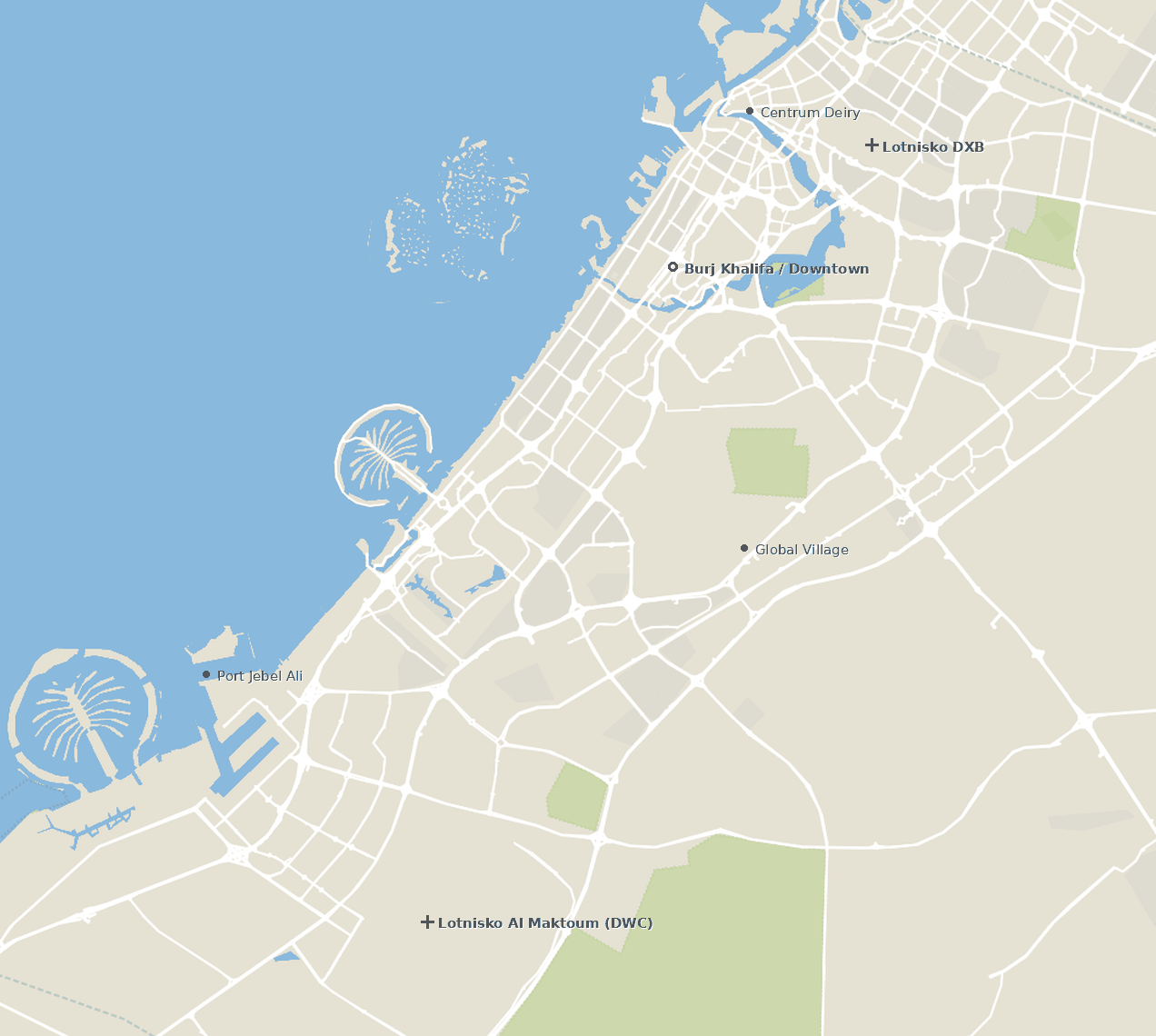 Położenie dzielnicy Sobha Hartland na mapie Dubaju